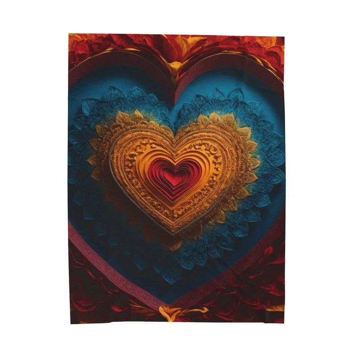Infinite Love Mandala - Velveteen Plush Blanket - All Over Prints - g(0D·IO) - 60" × 80" - -
