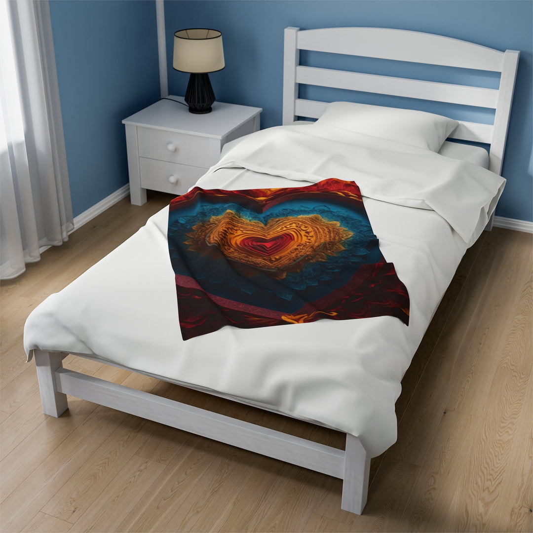 Infinite Love Mandala - Velveteen Plush Blanket - All Over Prints - g(0D·IO) - 30" × 40" - -