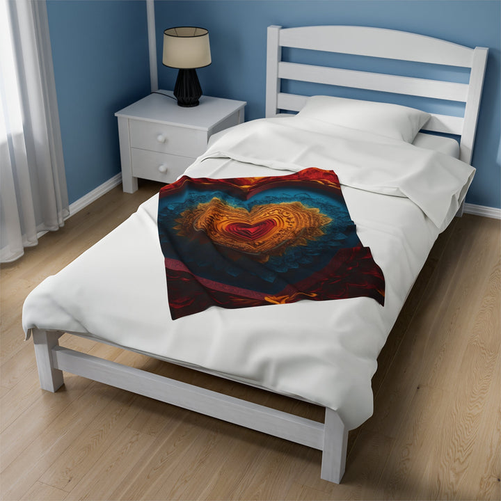 Infinite Love Mandala - Velveteen Plush Blanket - All Over Prints - g(0D·IO) - 30" × 40" - -