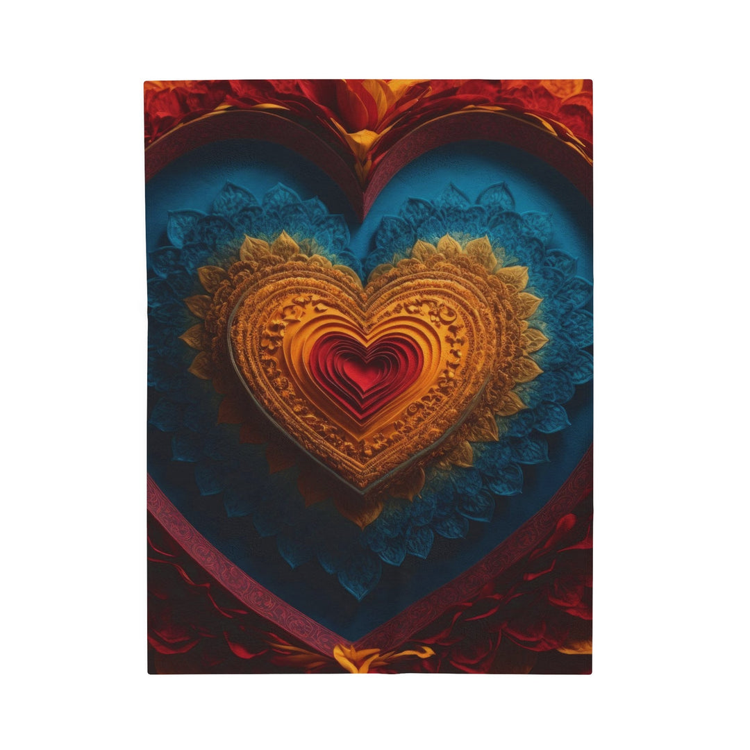 Infinite Love Mandala - Velveteen Plush Blanket - All Over Prints - g(0D·IO) - 30" × 40" - -