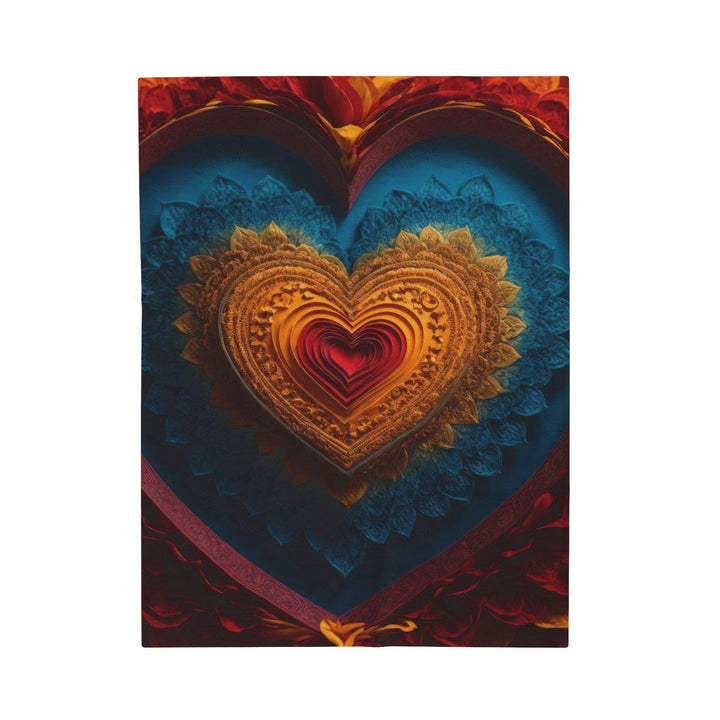 Infinite Love Mandala - Velveteen Plush Blanket - All Over Prints - g(0D·IO) - 30" × 40" - -