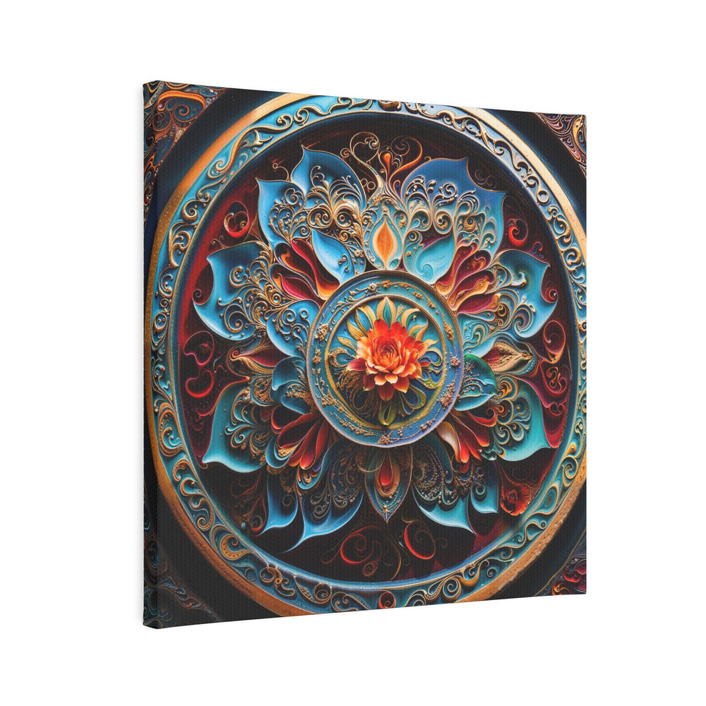 Intricate Floral Mandala - Canvas Photo Tile - Canvas - g(0D·IO) - 8" x 8" (Square) - 0.5" -