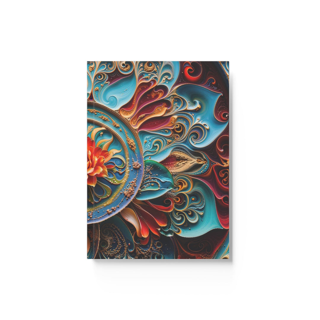 Intricate Floral Mandala - Hard Backed Journal - Paper products - g(0D·IO) - Graph - A5 - White