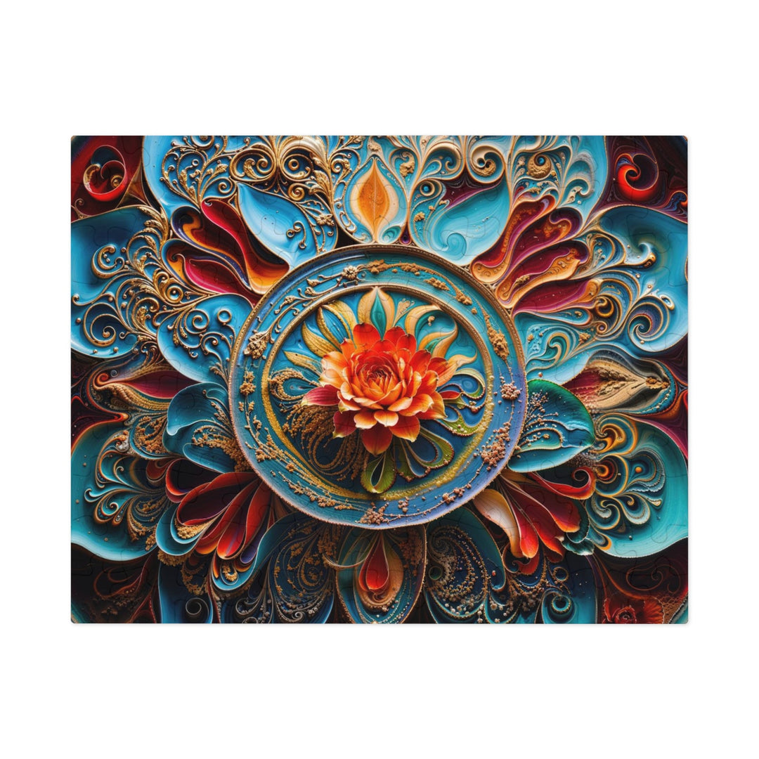 Intricate Floral Mandala - Jigsaw Puzzle (100, 252, 500, 1000 pieces) - Puzzle - g(0D·IO) - 9.6" × 8" (110 pcs) - -