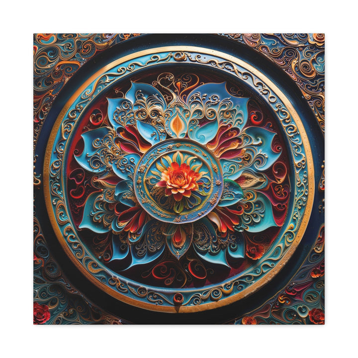 Intricate Floral Mandala - Matte Canvas Print 1.25" - Canvas - g(0D·IO) - 24″ x 24″ - 1.25" -