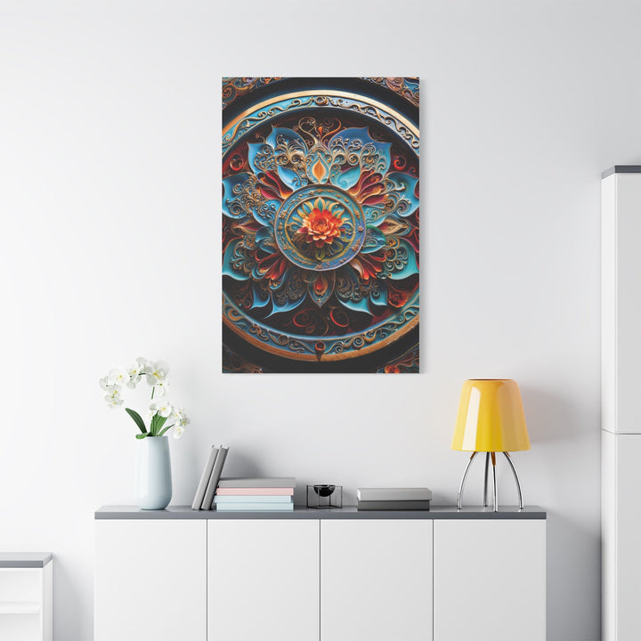 Intricate Floral Mandala - Matte Canvas Print 1.25" - Canvas - g(0D·IO) - 36" x 36" - 1.25" -