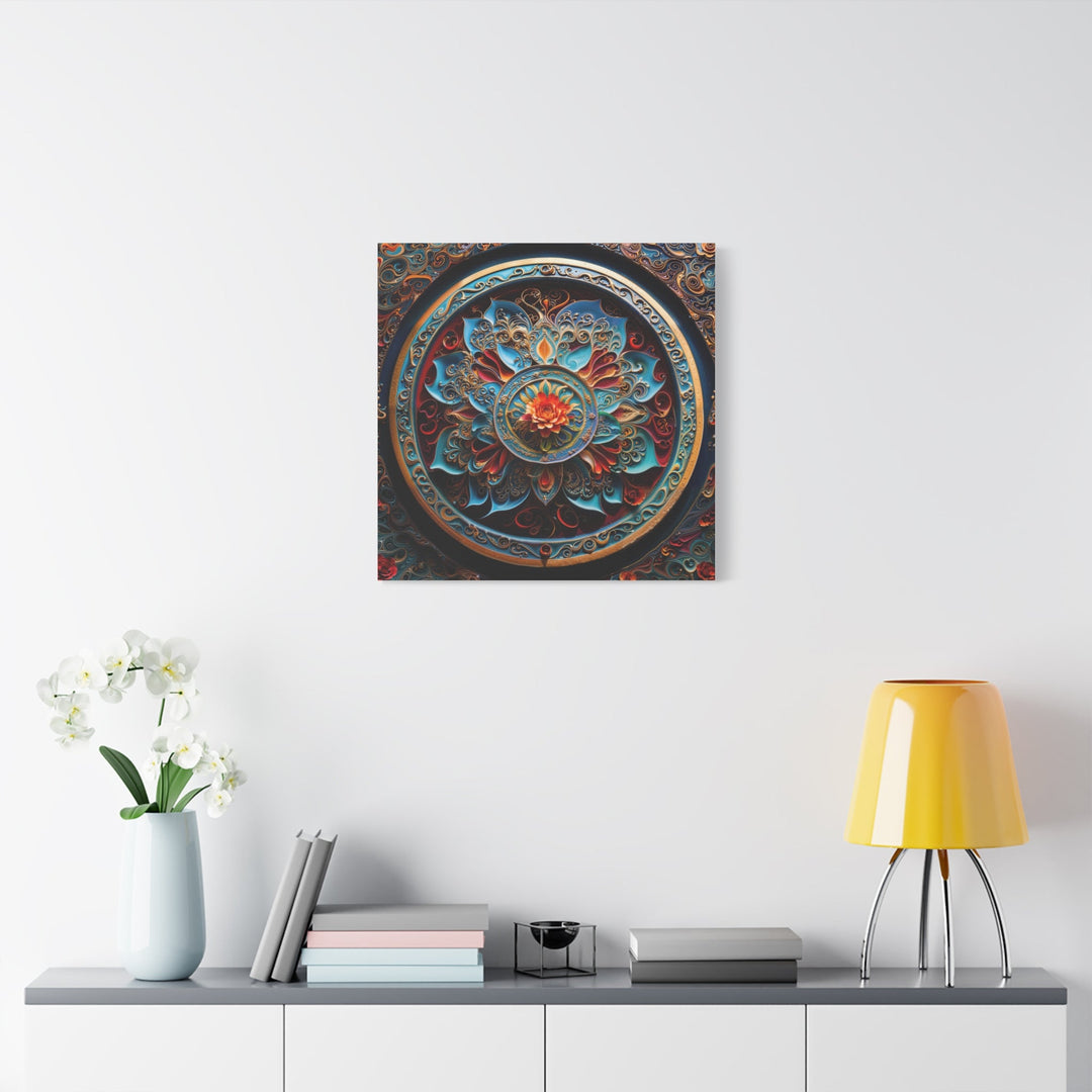 Intricate Floral Mandala - Matte Canvas Print 1.25" - Canvas - g(0D·IO) - 36" x 36" - 1.25" -