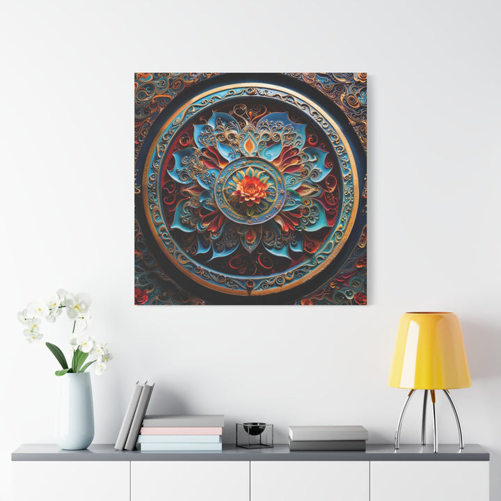 Intricate Floral Mandala - Matte Canvas Print 1.25" - Canvas - g(0D·IO) - 36" x 36" - 1.25" -