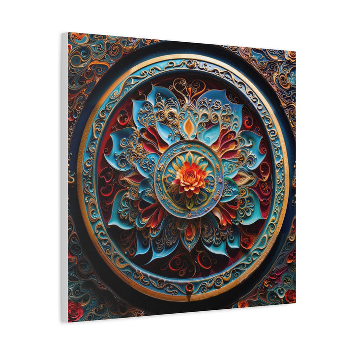 Intricate Floral Mandala - Matte Canvas Print 1.25" - Canvas - g(0D·IO) - 36" x 36" - 1.25" -