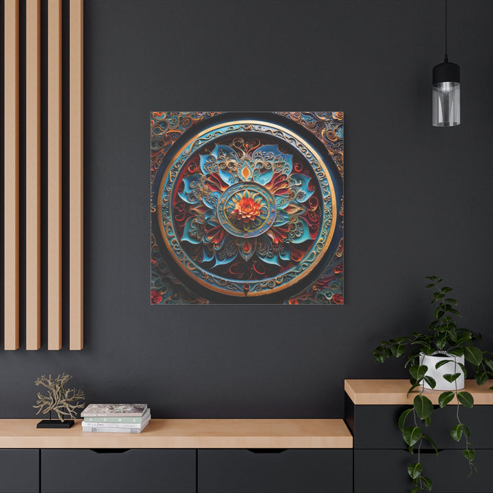 Intricate Floral Mandala - Matte Canvas Print 1.25" - Canvas - g(0D·IO) - 36" x 36" - 1.25" -