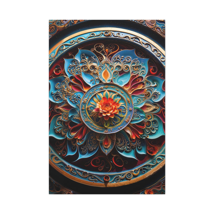 Intricate Floral Mandala - Matte Canvas Print 1.25" - Canvas - g(0D·IO) - 32″ x 48″ (Vertical) - 1.25" -