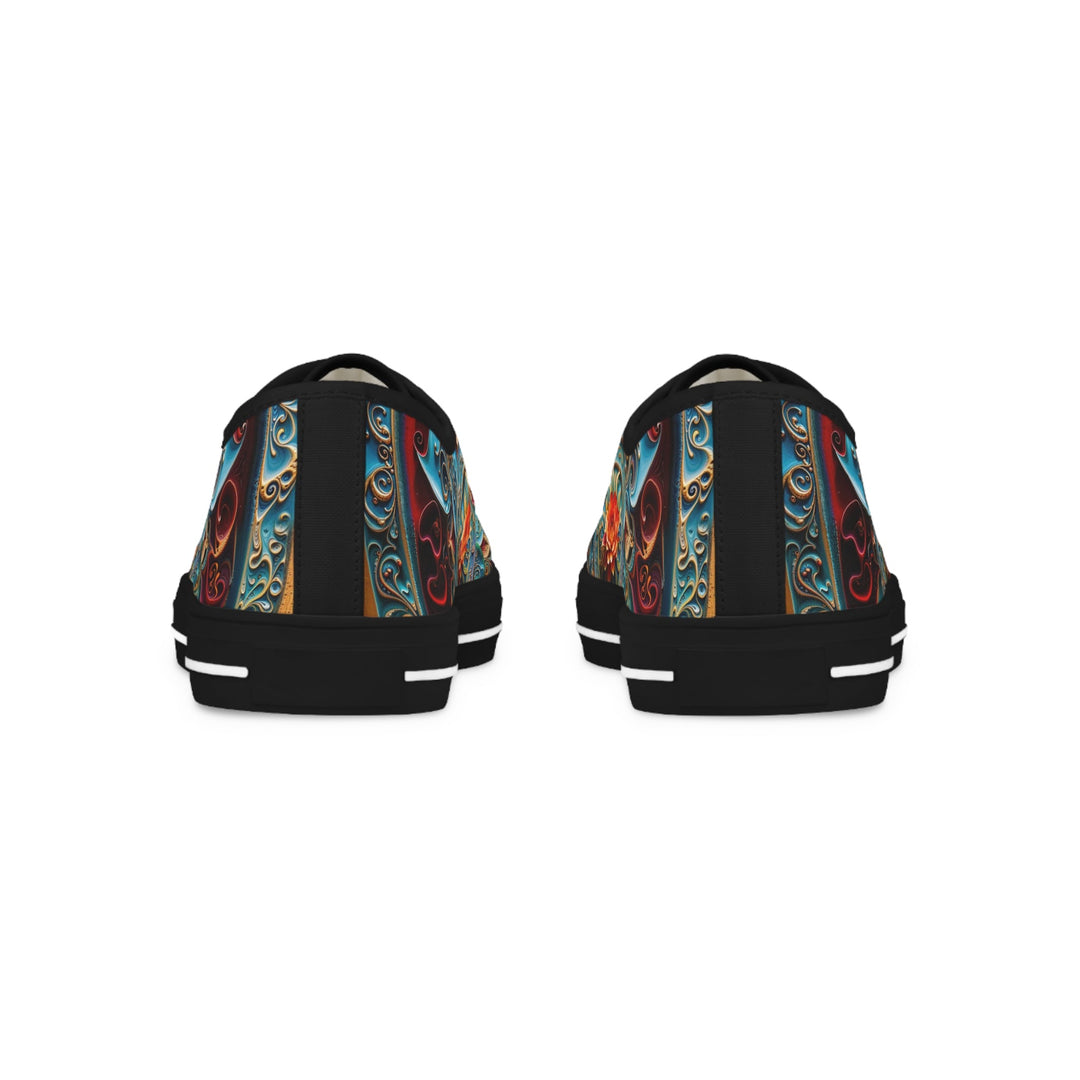 Intricate Floral Mandala - Men's Lowtop Sneakers - Shoes - g(0D·IO) - US 5 - Black sole -