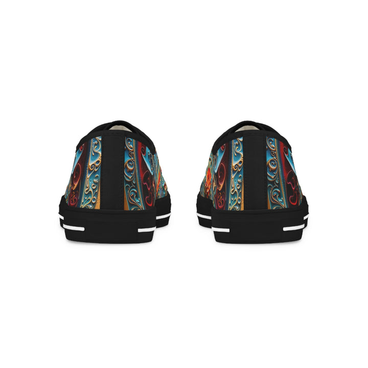 Intricate Floral Mandala - Men's Lowtop Sneakers - Shoes - g(0D·IO) - US 5 - Black sole -