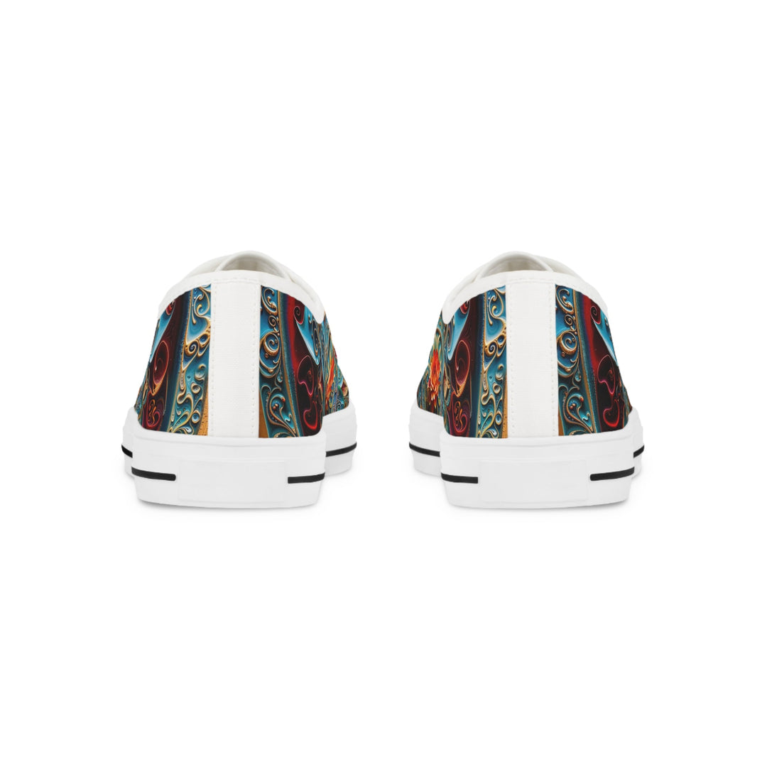Intricate Floral Mandala - Men's Lowtop Sneakers - Shoes - g(0D·IO) - US 5 - Black sole -