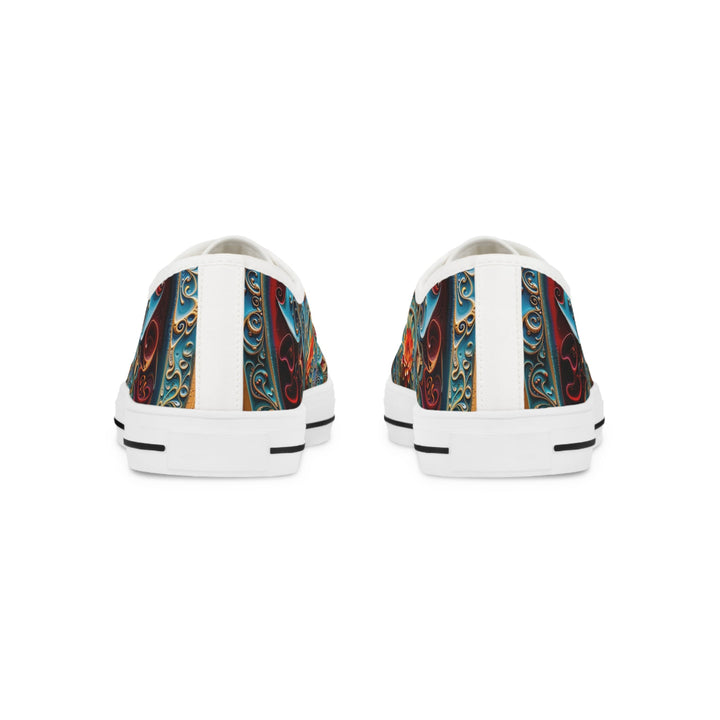 Intricate Floral Mandala - Men's Lowtop Sneakers - Shoes - g(0D·IO) - US 5 - Black sole -