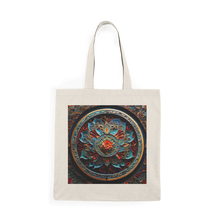 Intricate Floral Mandala - Natural Tote Bag - Bags - g(0D·IO) - 15" x 16" - Natural -