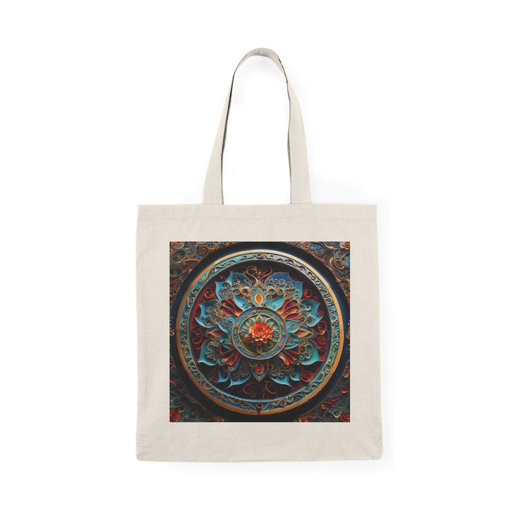 Intricate Floral Mandala - Natural Tote Bag - Bags - g(0D·IO) - 15" x 16" - Natural -