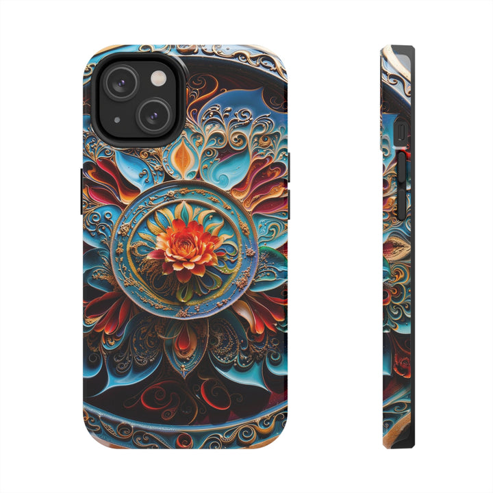 Intricate Floral Mandala - Tough Phone Case - Phone Case - g(0D·IO) - iPhone 14 - -