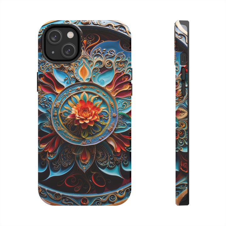 Intricate Floral Mandala - Tough Phone Case - Phone Case - g(0D·IO) - iPhone 14 Plus - -