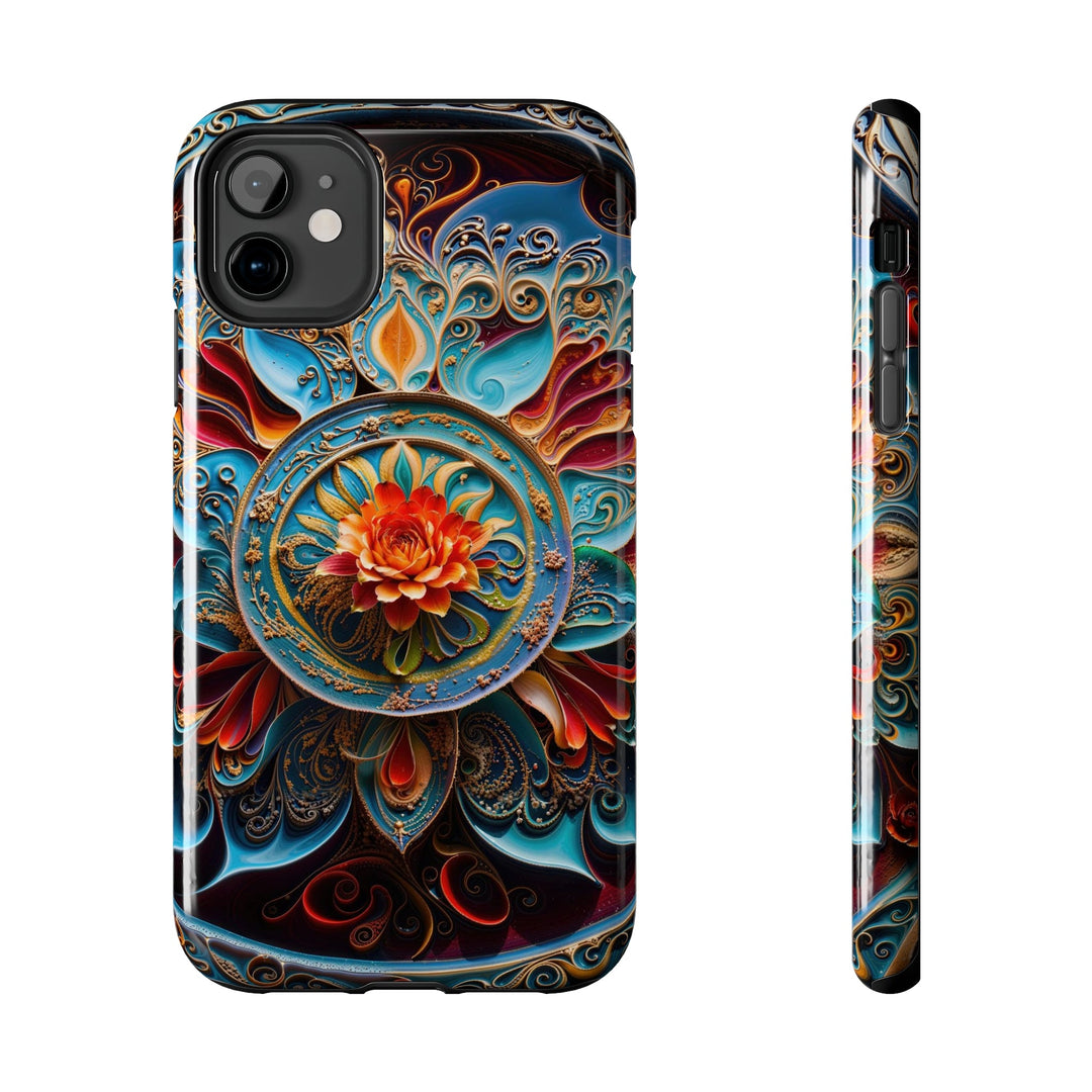 Intricate Floral Mandala - Tough Phone Case - Phone Case - g(0D·IO) - iPhone 11 - -