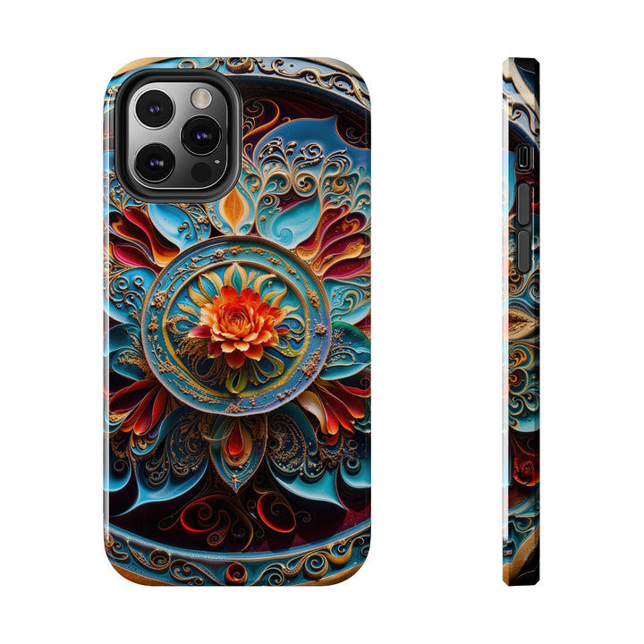 Intricate Floral Mandala - Tough Phone Case - Phone Case - g(0D·IO) - iPhone 12 Pro - -