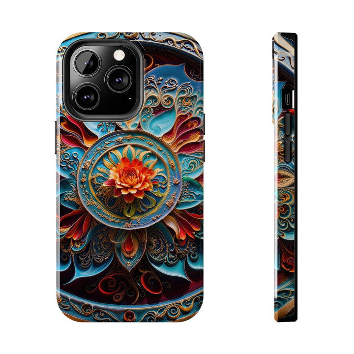 Intricate Floral Mandala - Tough Phone Case - Phone Case - g(0D·IO) - iPhone 13 Pro - -