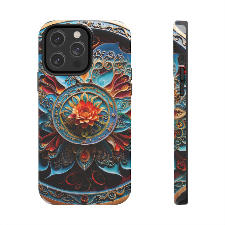 Intricate Floral Mandala - Tough Phone Case - Phone Case - g(0D·IO) - iPhone 14 Pro Max - -