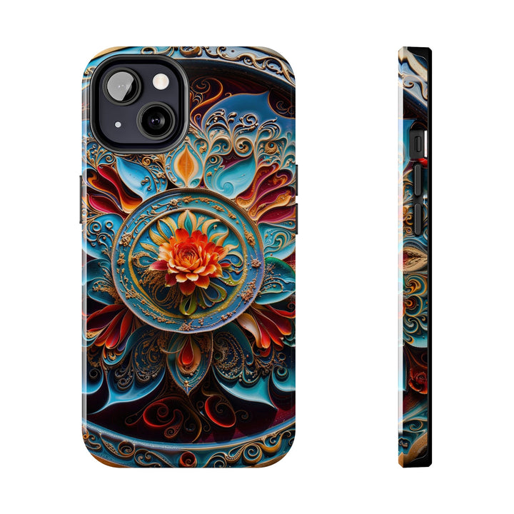 Intricate Floral Mandala - Tough Phone Case - Phone Case - g(0D·IO) - iPhone 13 - -