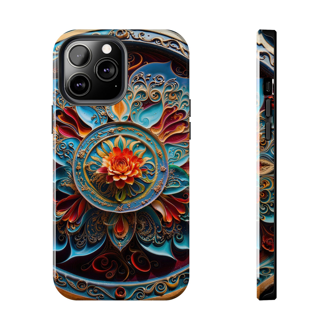 Intricate Floral Mandala - Tough Phone Case - Phone Case - g(0D·IO) - iPhone 13 Pro Max - -