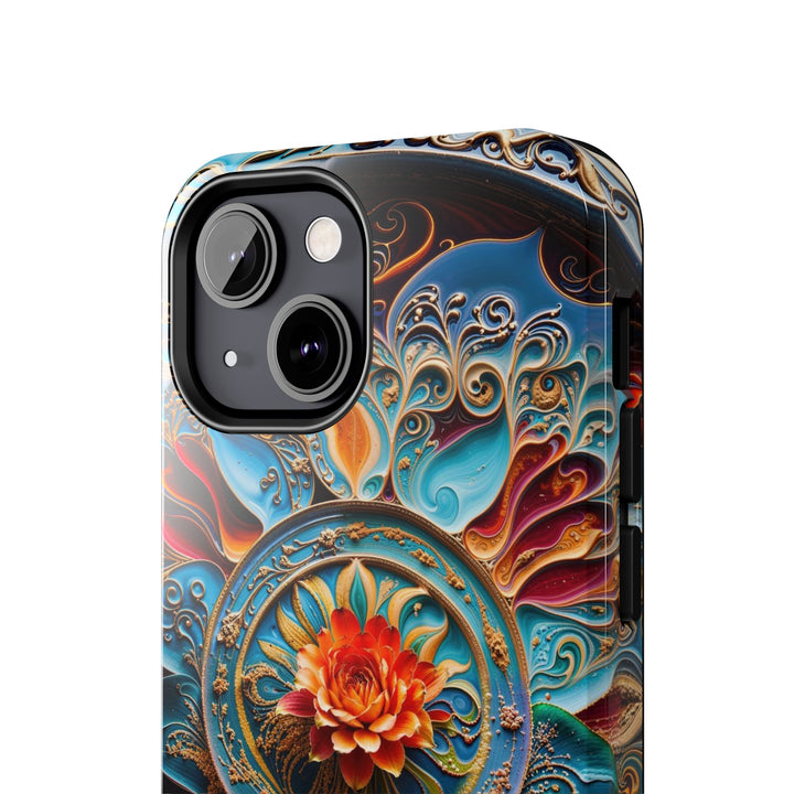 Intricate Floral Mandala - Tough Phone Case - Phone Case - g(0D·IO) - iPhone 13 Mini - -
