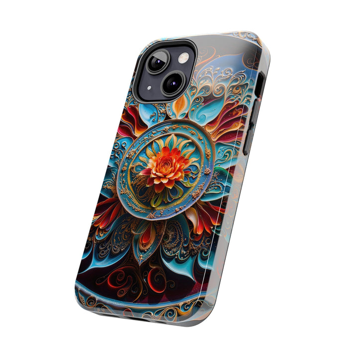 Intricate Floral Mandala - Tough Phone Case - Phone Case - g(0D·IO) - iPhone 13 Mini - -