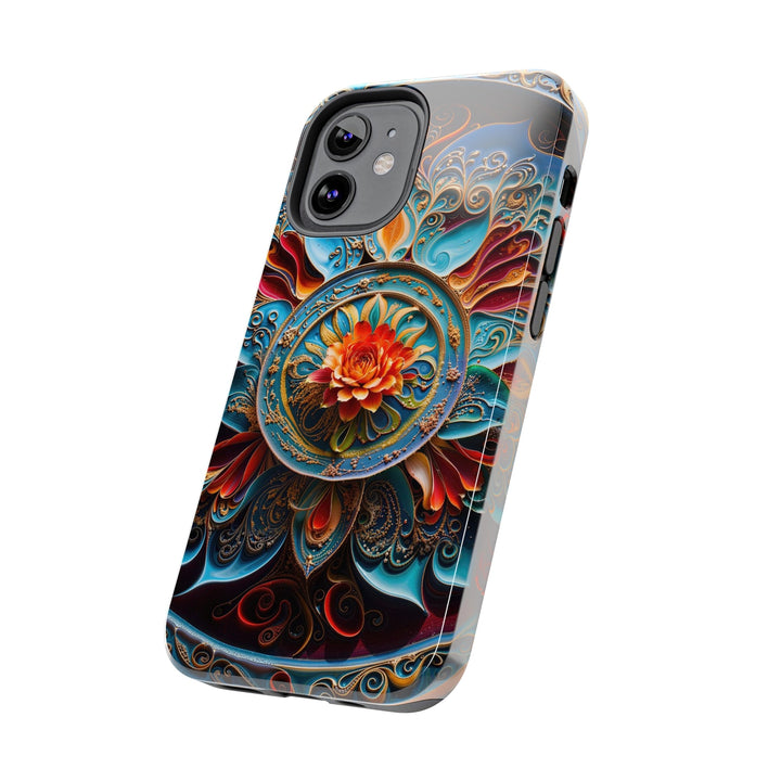 Intricate Floral Mandala - Tough Phone Case - Phone Case - g(0D·IO) - iPhone 13 Mini - -