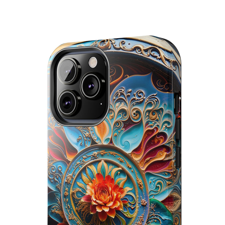 Intricate Floral Mandala - Tough Phone Case - Phone Case - g(0D·IO) - iPhone 13 Mini - -