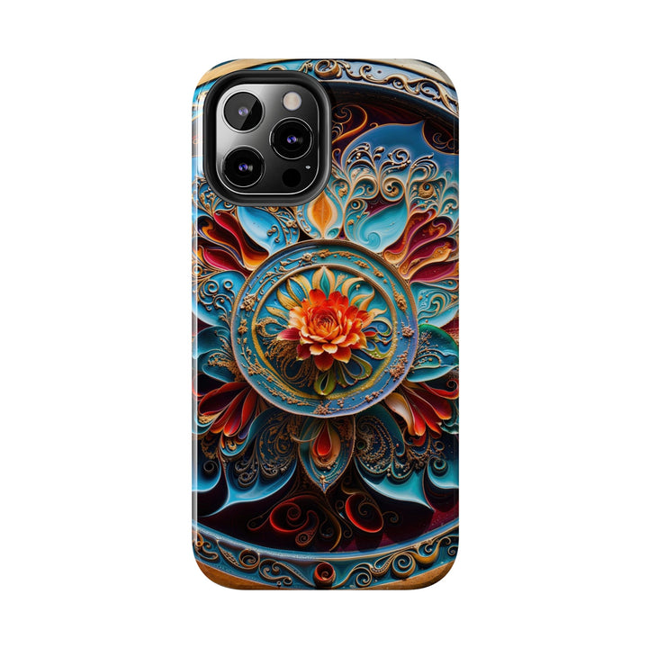 Intricate Floral Mandala - Tough Phone Case - Phone Case - g(0D·IO) - iPhone 13 Mini - -