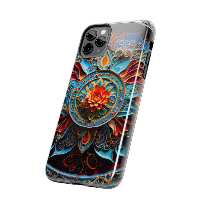 Intricate Floral Mandala - Tough Phone Case - Phone Case - g(0D·IO) - iPhone 13 Mini - -