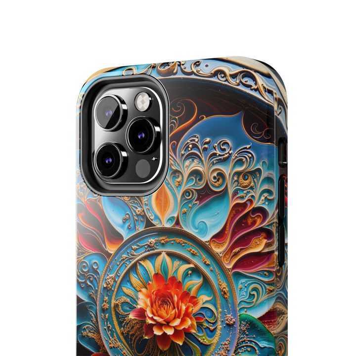 Intricate Floral Mandala - Tough Phone Case - Phone Case - g(0D·IO) - iPhone 13 Mini - -