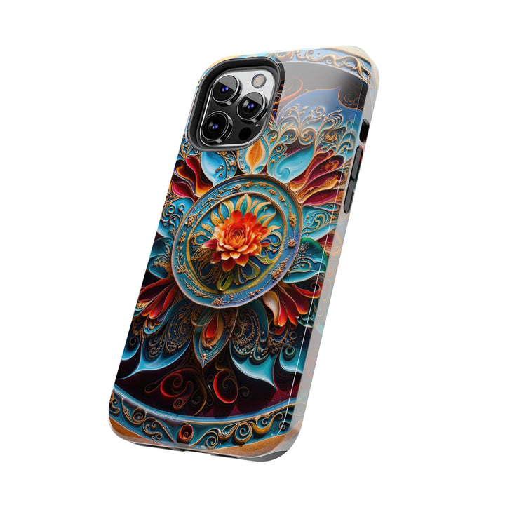 Intricate Floral Mandala - Tough Phone Case - Phone Case - g(0D·IO) - iPhone 13 Mini - -
