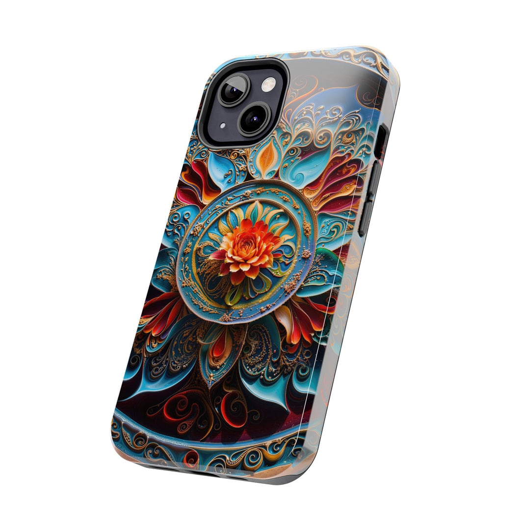 Intricate Floral Mandala - Tough Phone Case - Phone Case - g(0D·IO) - iPhone 13 Mini - -