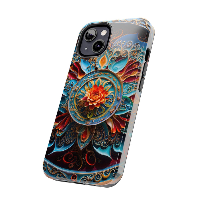 Intricate Floral Mandala - Tough Phone Case - Phone Case - g(0D·IO) - iPhone 13 Mini - -