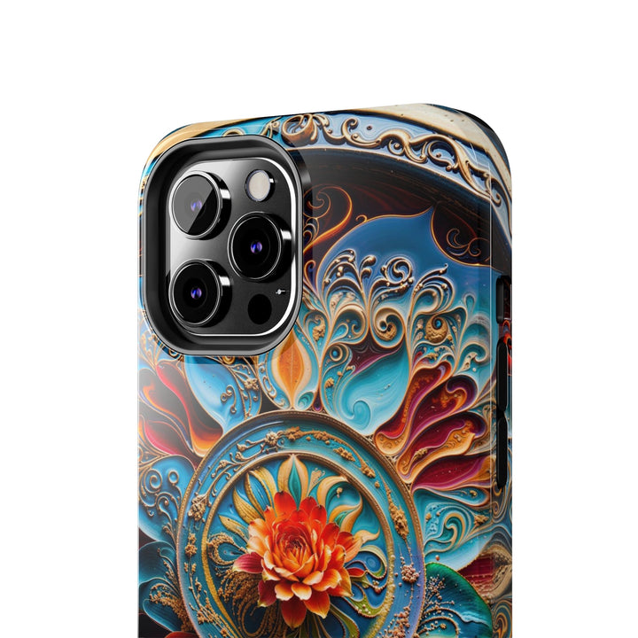 Intricate Floral Mandala - Tough Phone Case - Phone Case - g(0D·IO) - iPhone 13 Mini - -