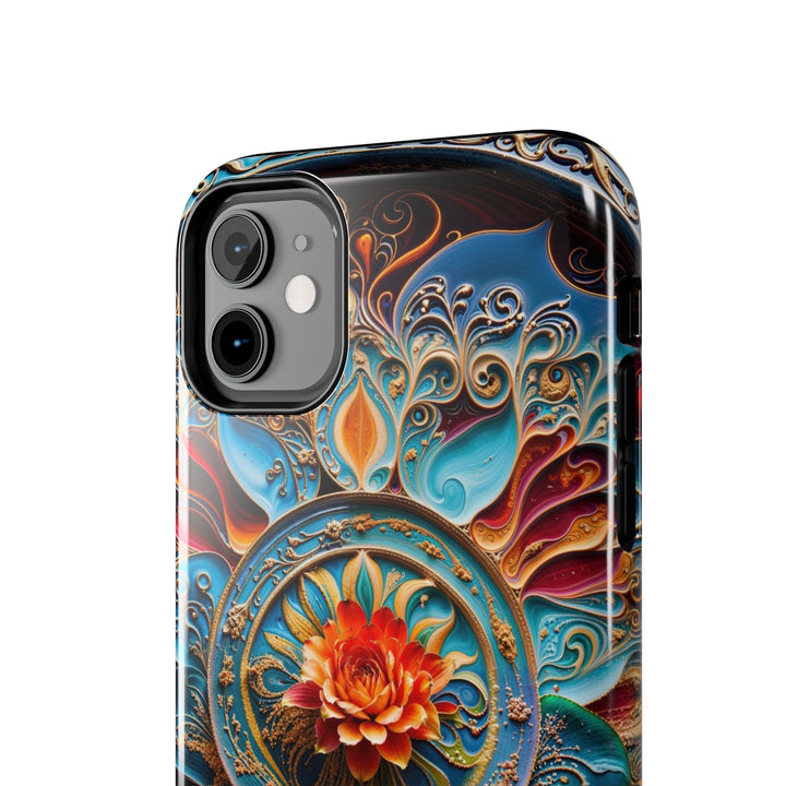 Intricate Floral Mandala - Tough Phone Case - Phone Case - g(0D·IO) - iPhone 13 Mini - -