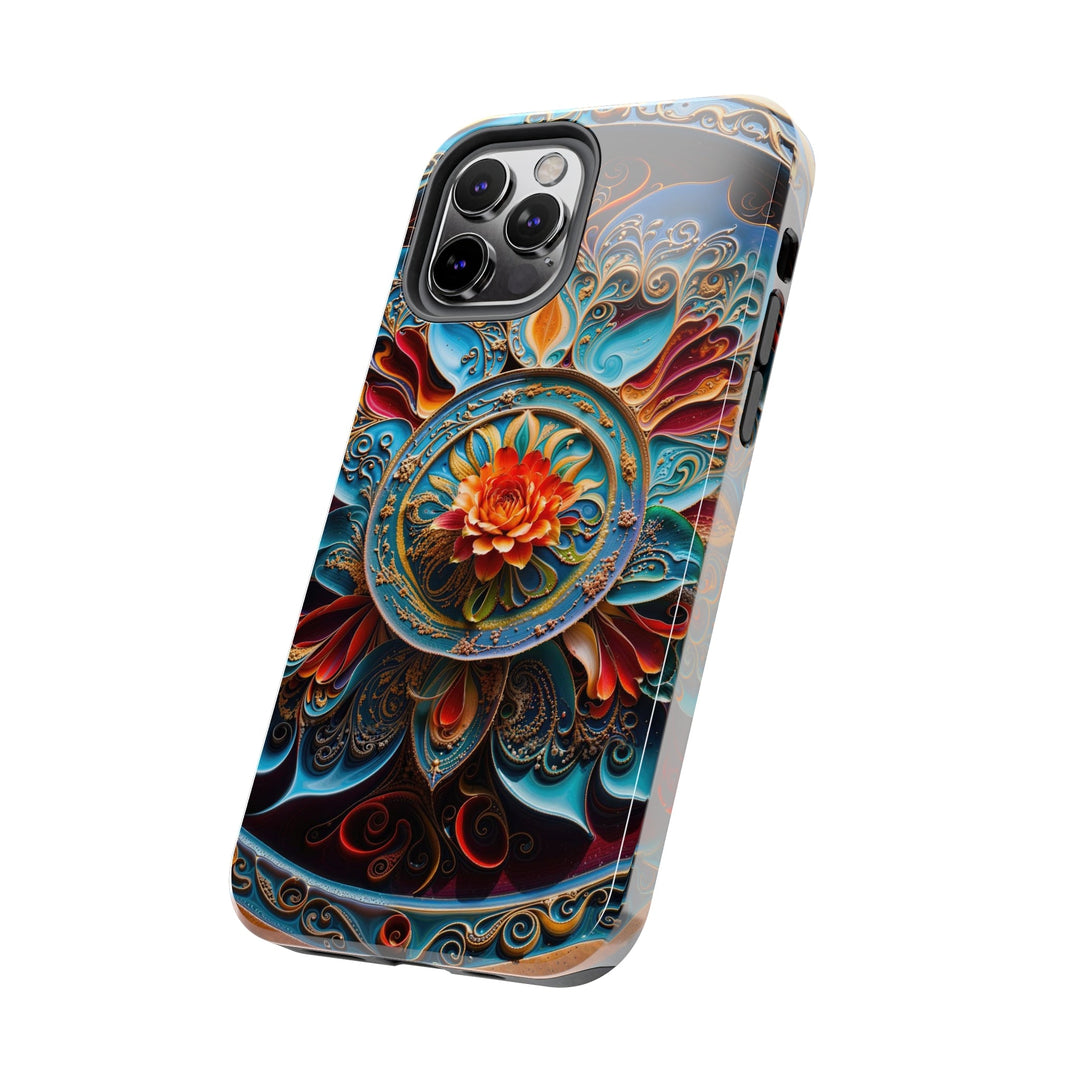 Intricate Floral Mandala - Tough Phone Case - Phone Case - g(0D·IO) - iPhone 13 Mini - -