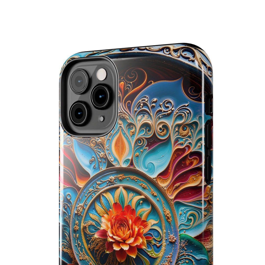 Intricate Floral Mandala - Tough Phone Case - Phone Case - g(0D·IO) - iPhone 13 Mini - -