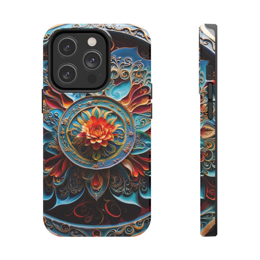 Intricate Floral Mandala - Tough Phone Case - Phone Case - g(0D·IO) - iPhone 14 Pro - -