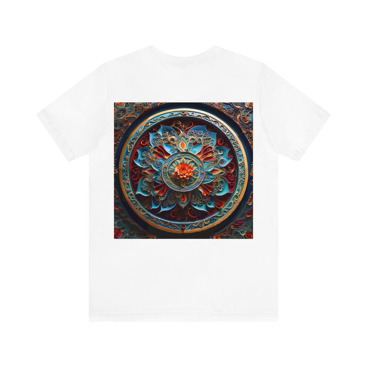 Intricate Floral Mandala - Unisex Jersey Short Sleeve Tee - T-Shirt - g(0D·IO) - Black - S -