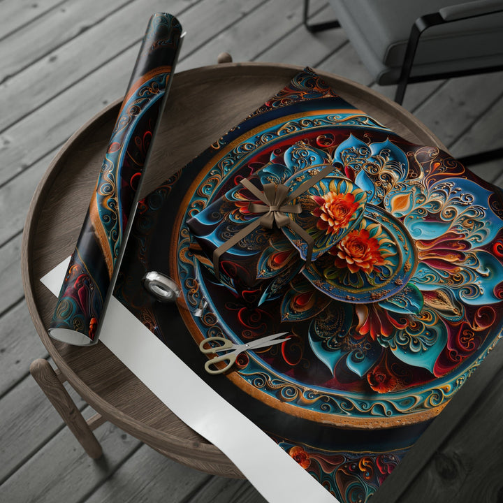 Intricate Floral Mandala - Wrapping Paper - Home Decor - g(0D·IO) - 30" x 180" - Matte -