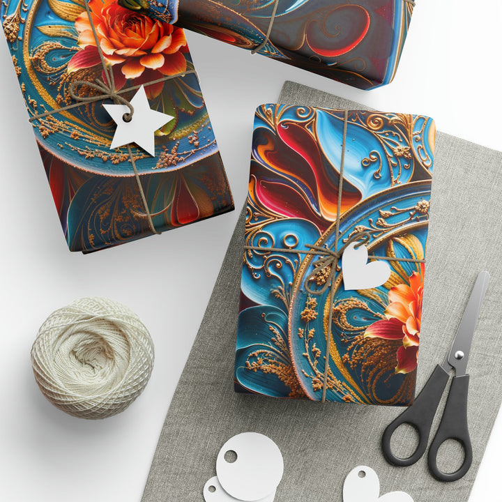 Intricate Floral Mandala - Wrapping Paper - Home Decor - g(0D·IO) - 30" x 180" - Matte -
