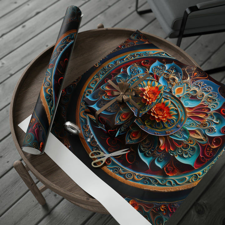 Intricate Floral Mandala - Wrapping Paper - Home Decor - g(0D·IO) - 30" x 180" - Matte -