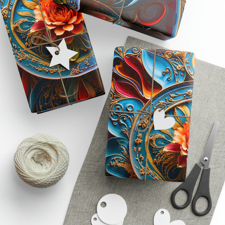 Intricate Floral Mandala - Wrapping Paper - Home Decor - g(0D·IO) - 30" x 180" - Matte -