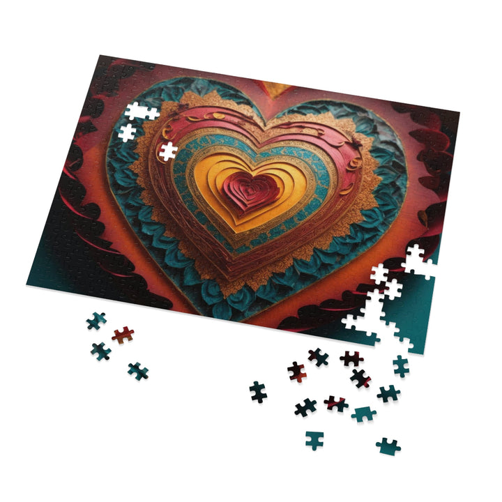 Intricate Heart Mandala - Jigsaw Puzzle (100, 252, 500, 1000 pieces) - Puzzle - g(0D·IO) - 29.25" × 19.75" (1000 pcs) - -